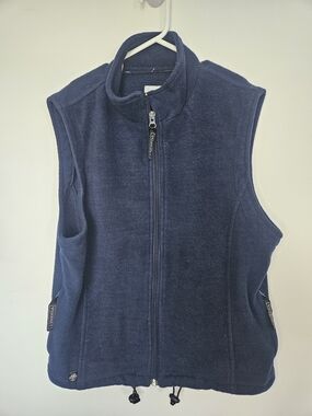 Vuarnet France Navy Blue Fleece Full-Zip Vest Gilet Large🔥